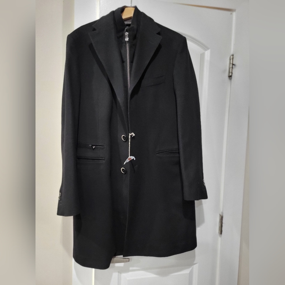 Corneliani ID Mens Black Coat